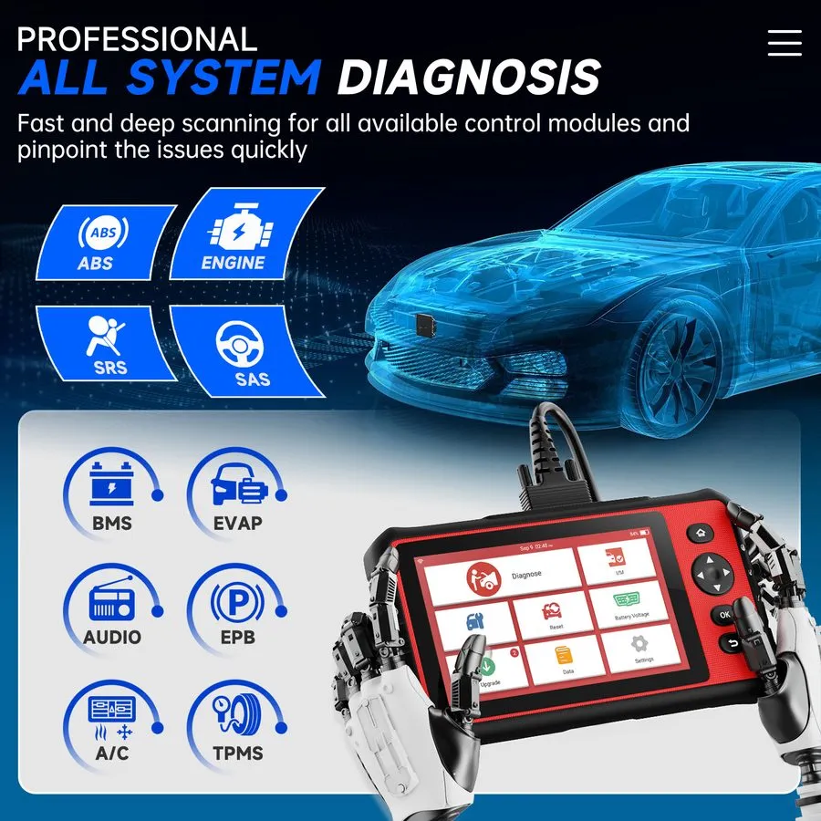 Диагностический сканер LAUNCH CRP909 Full System OBD2 Scanner Diagnostic Tool Ke