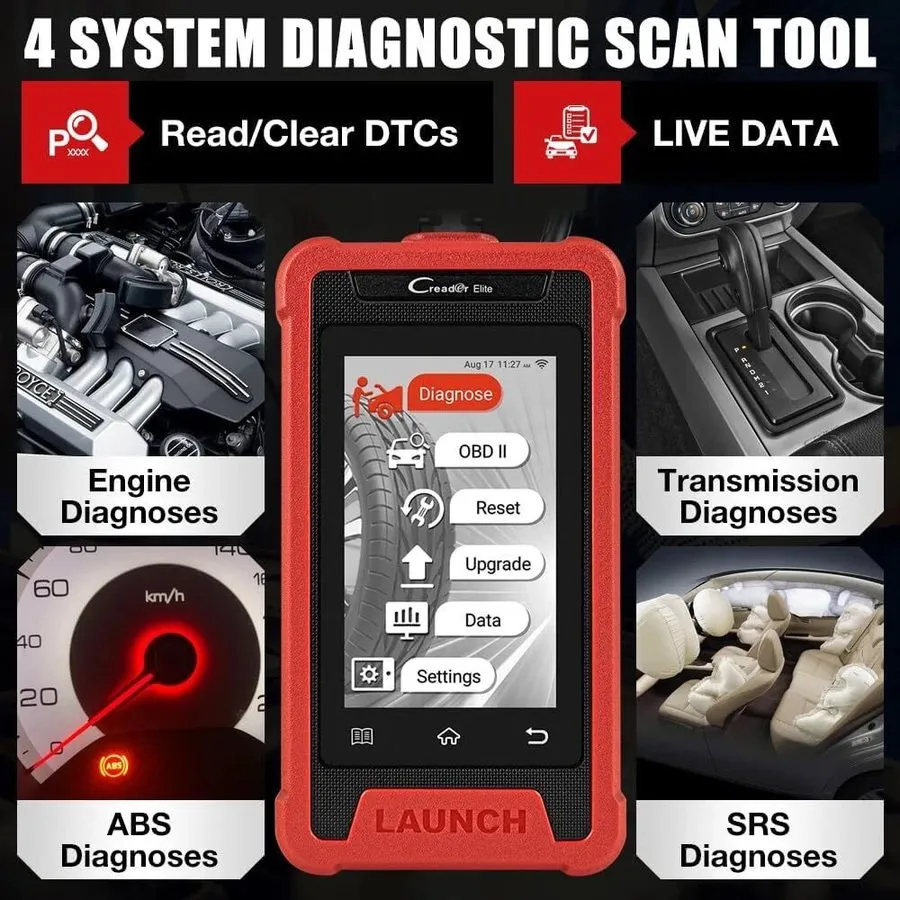 Диагностический сканер LAUNCH CRE205 OBD2 Scanner Engine ABS SRS Code er Oil Res — фото лота 2