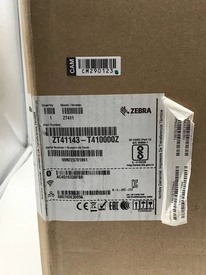 Принтер этикеток Zebra ZT411 Thermal Transfer Label Printer 300 dpi Peel Rewind 