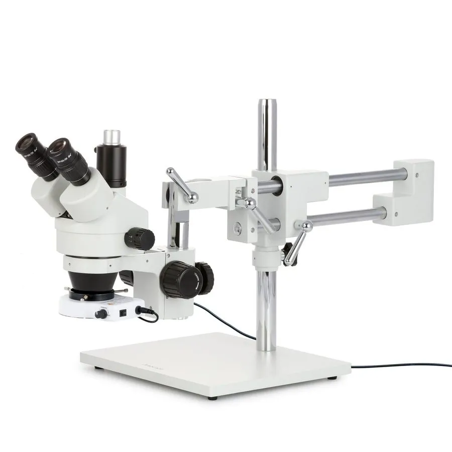 Микроскоп AmScope 7X-45X Trinocular Stereo Microscope with Aluminum 80-LED Ring