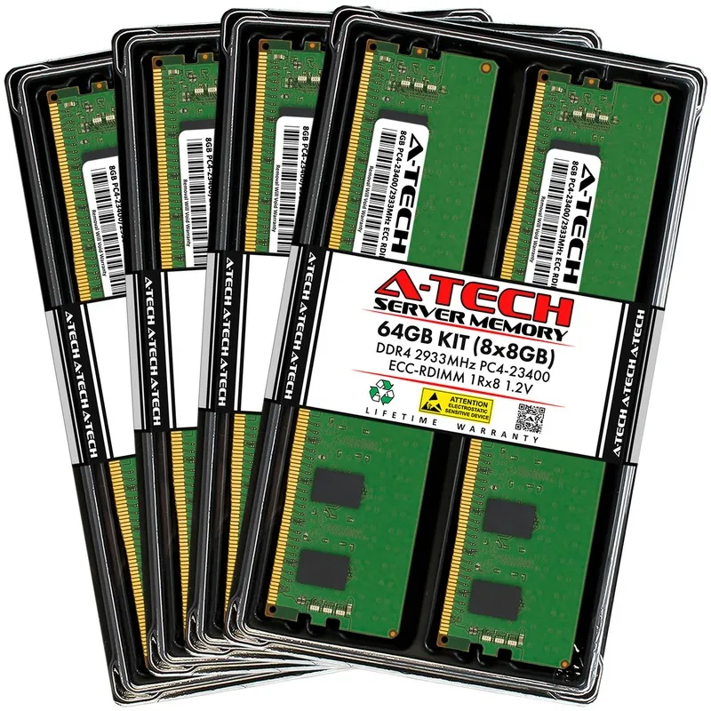 Модуль памяти A-Tech 8GB 1Rx8 PC4-23400R RDIMM DDR4 2933 MHz ECC Registered Serv