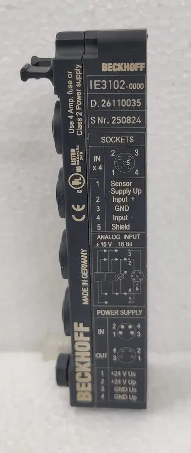 BECKHOFF IE3102-0000 ANALOG INPUT EXTENSION BOX