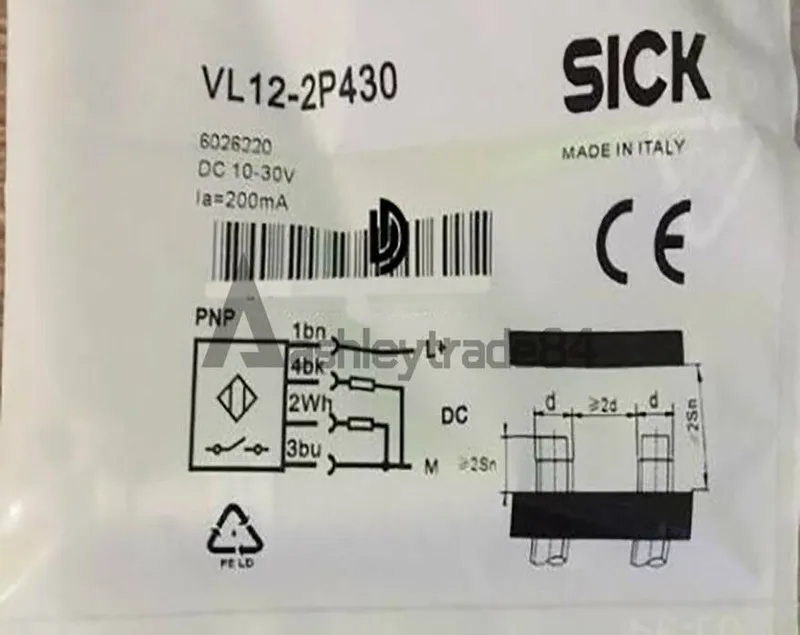 Фотоэлектрический датчик SICK VL12-2P430 6026220 Photoelectric Sensor 10-30V M12
