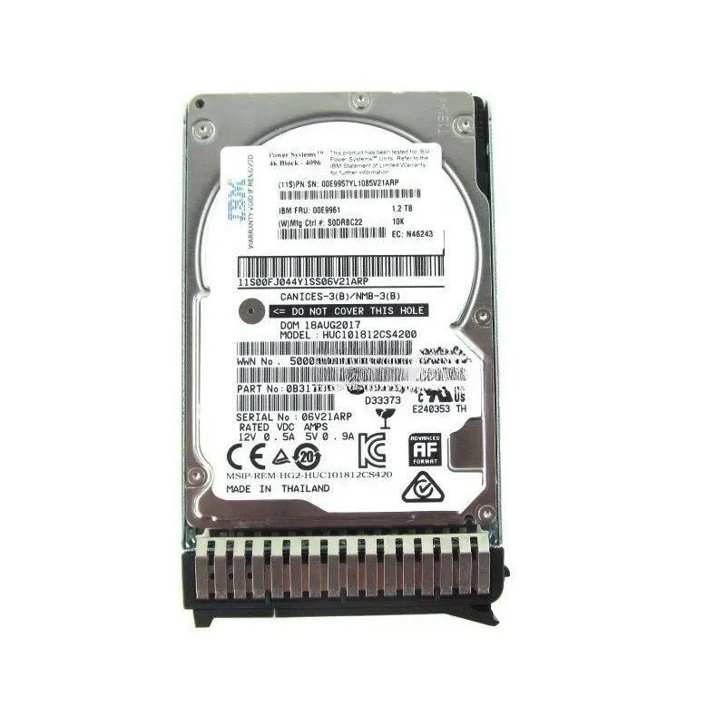 Жёсткий диск IBM 00E9957 00E9961 1.2TB 10K 2.5'' 12Gbs SAS P8 Power8 Hard Drive