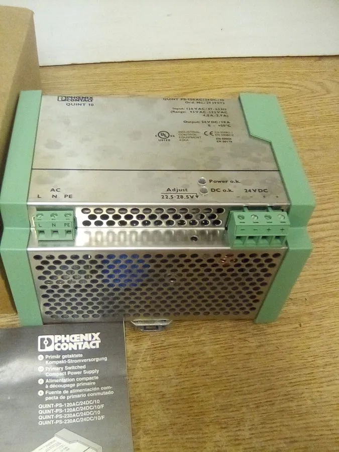 Блок питания Phoenix Contact, Quint PS-120AC/24DC/10, 2939072, Power Supply 24vD