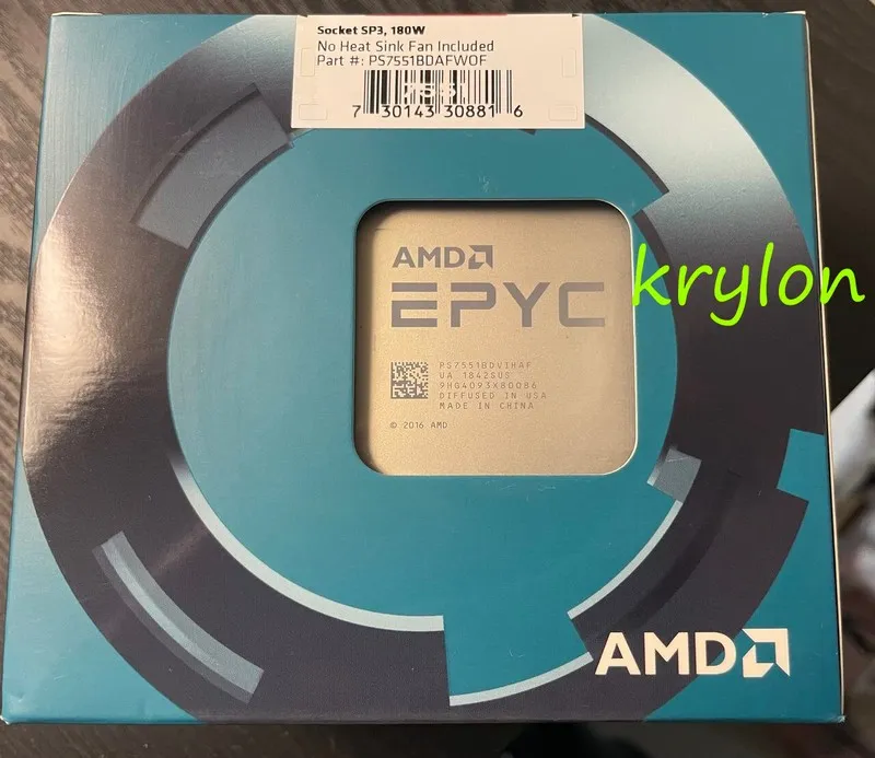 Процессор AMD EPYC 7551 PS7551BDVIHAF 2.0GHz 32-Cores Socket SP3 64MB CPU Proces