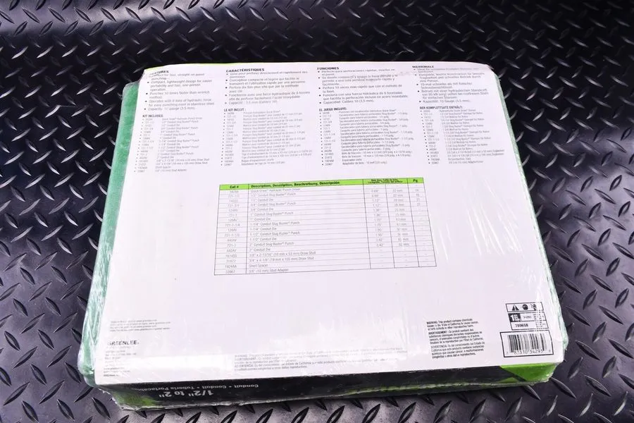 Электрооборудование Greenlee Hydraulic Punch Driver Set Sizes 1/2" Through 2" 78