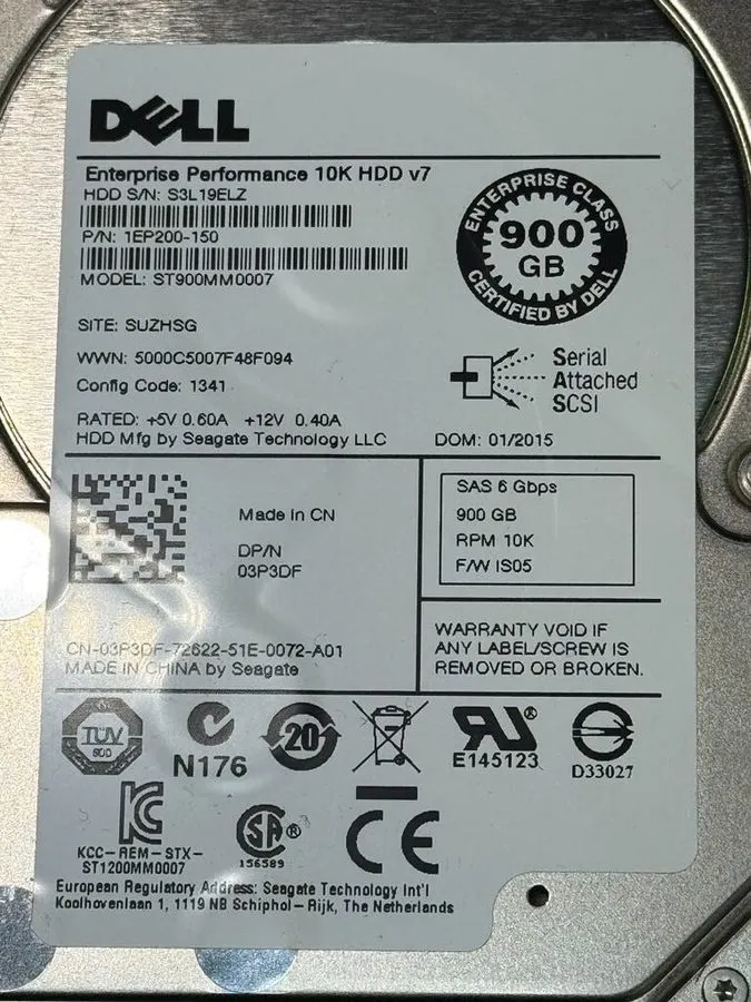 Жёсткий диск Seagate 900GB 2.5" 10K 64MB Cache 6G SAS HDD ST900MM0007