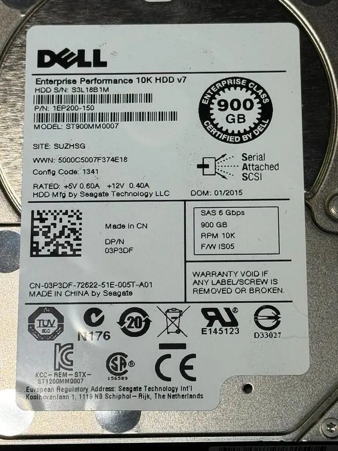 Жёсткий диск Seagate 900GB 2.5" 10K 64MB Cache 6G SAS HDD ST900MM0007 — фото лота 2