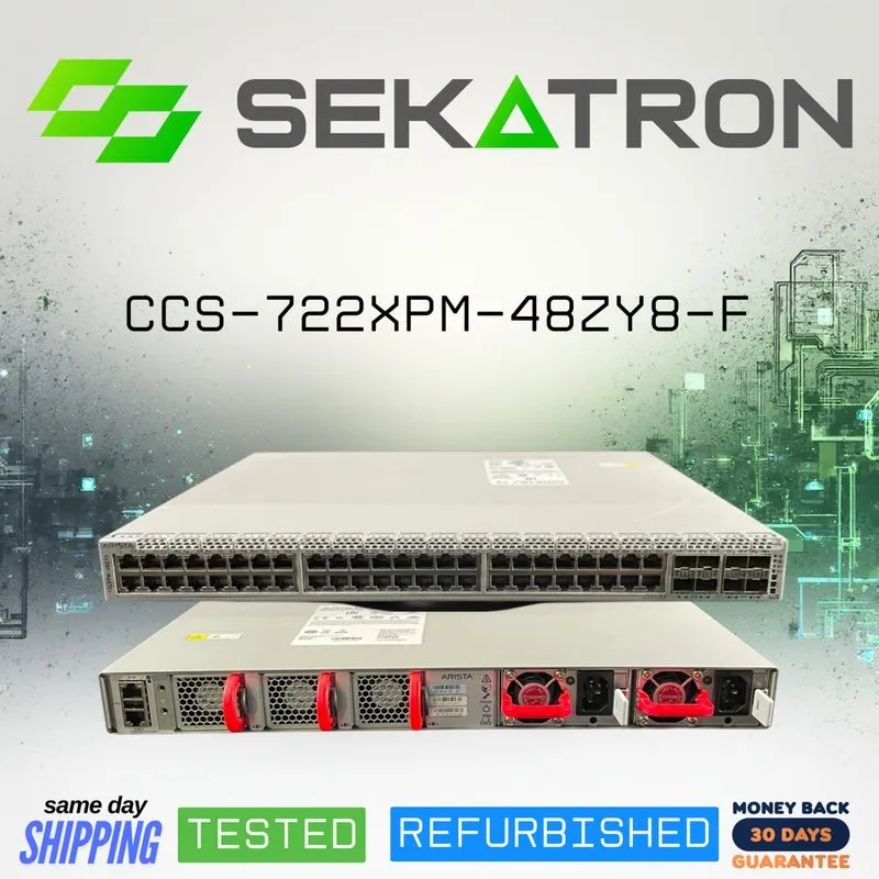 Коммутатор Arista CCS-722XPM-48ZY8-F 48×2.5G 60W PoE + 8×25G SFP28 Switch