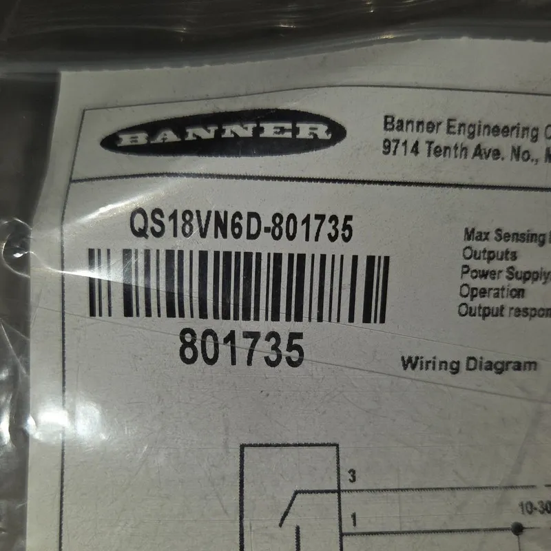Фотоэлектрический датчик Banner QS18VN6D-801735 All Purpose Photoelectric Sensor