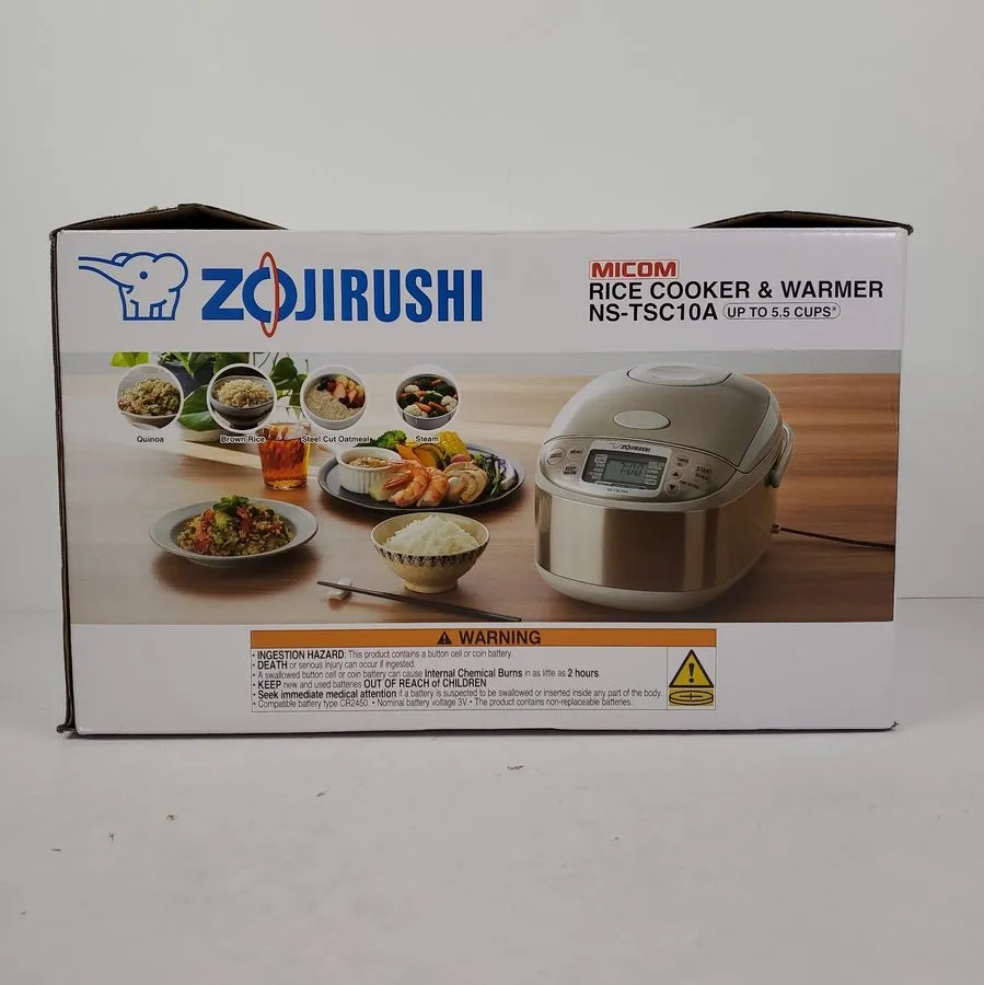 Рисоварка Zojirushi 5.5 Cup Micom Rice Cooker and Warmer Stainless Gray NS-TSC10