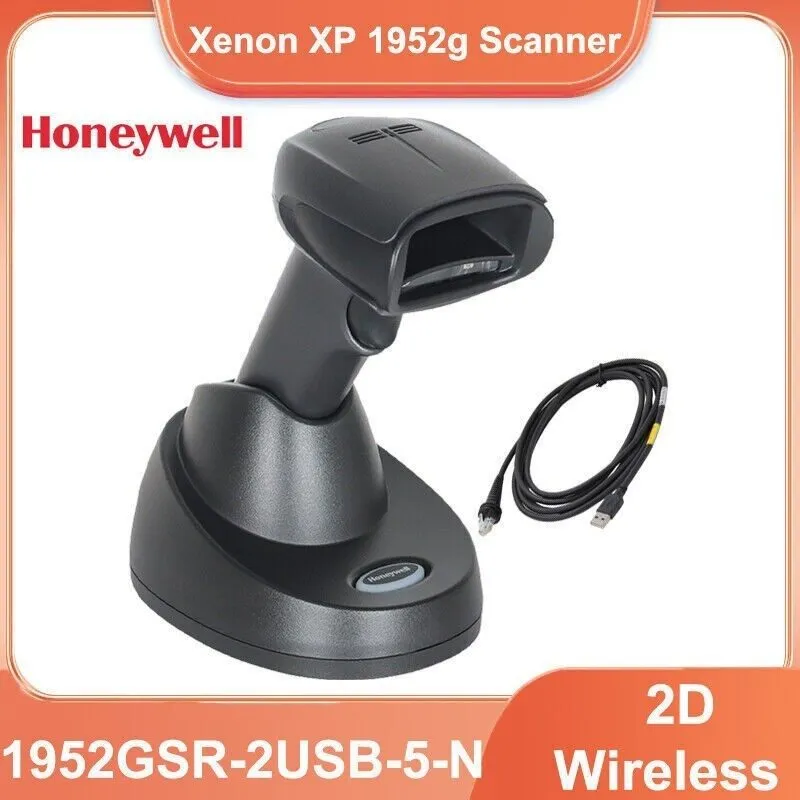 Сканер штрих-кода Honeywell 1952GSR-2USB-5-A Xenon Wireless 2D Imager Barcode Sc — фото лота 1