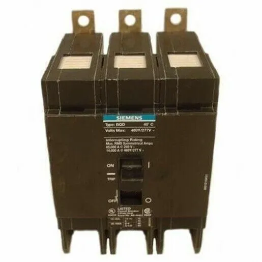 Автоматический выключатель SIEMENS BQD350 50 Amp 3Pole 480V Bolt-On Circuit Brea