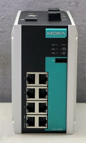 IIoT-устройство Moxa 8G-Port Full Unmanaged Gigabit Ethernet Switch Rev. 1.2 EDS — фото лота 2