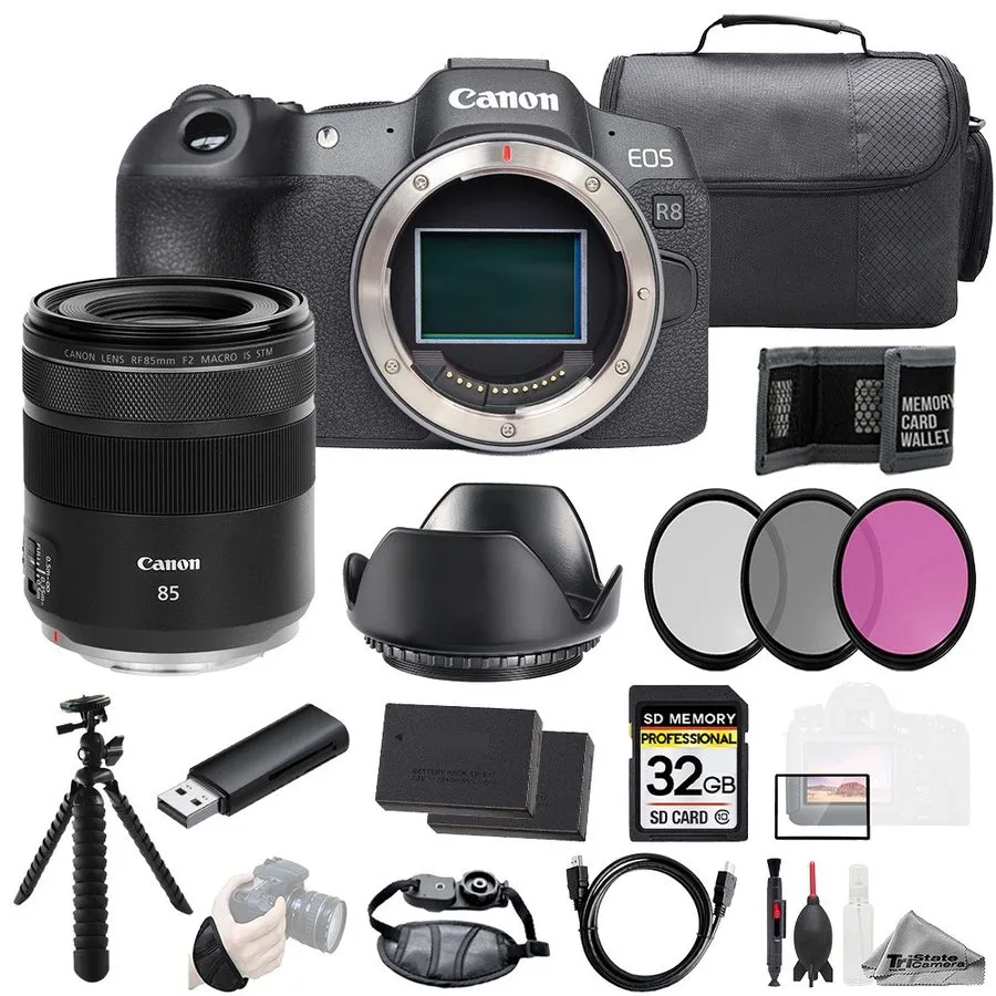 Объектив Canon EOS R8 + RF 24-105mm f/4L IS USM Lens+32GB+Ext Bat+ Filter-Kit