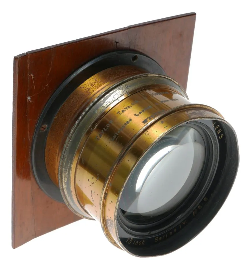 Объектив Cooke 13 inch Series Ivf/5.6 Anastigmat vintage brass lens wood lens bo — фото лота 1