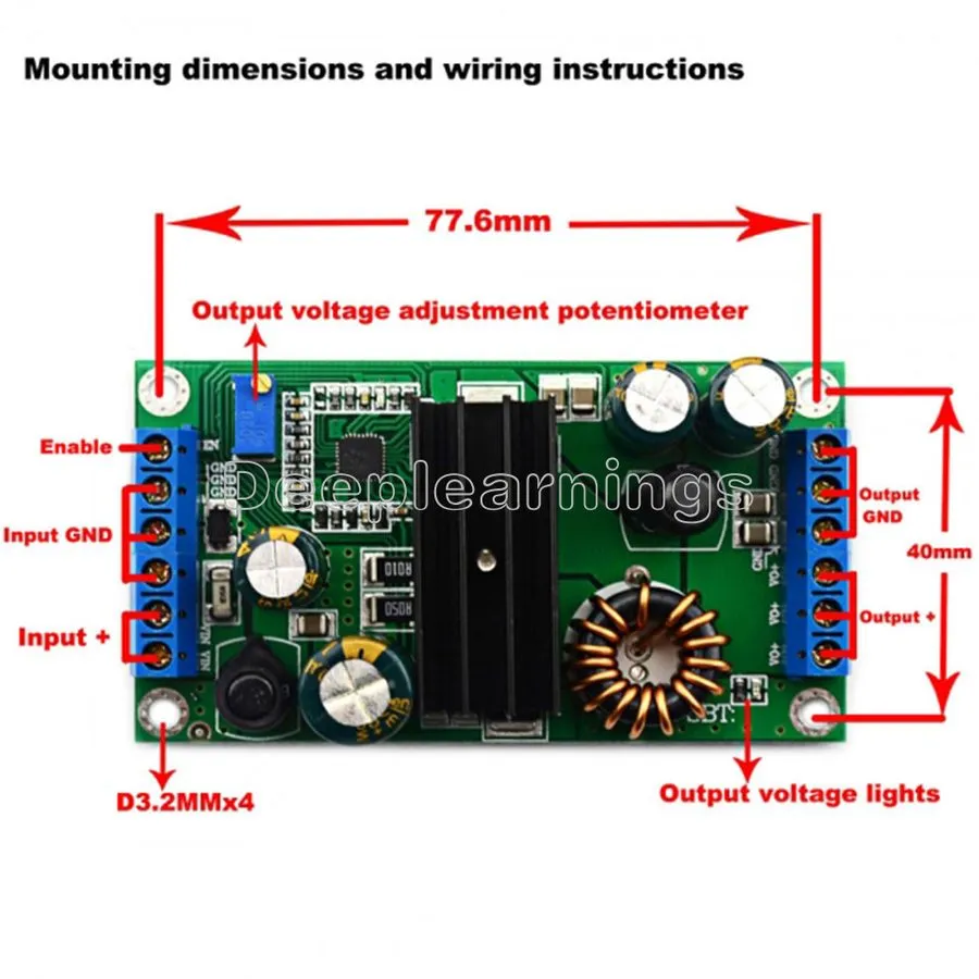 Модуль DC-DC Converter LTC3780 High-Power Automatic Step UP/Down Power Module S