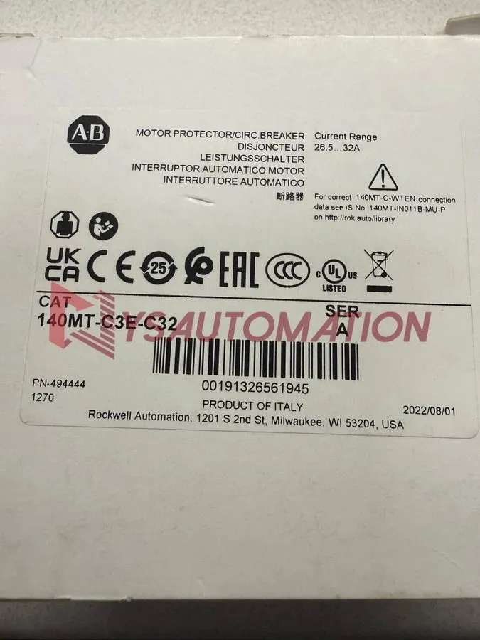 Автоматический выключатель 140MT-C3E-C32 Motor Protection Circuit Breaker Allen 
