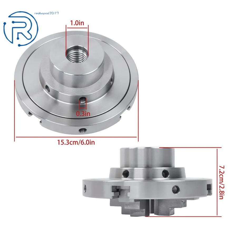Режущий инструмент LABLT 6" 4-Jaws Self-Centering Lathe Chuck Steel 1"×8TPI Thre