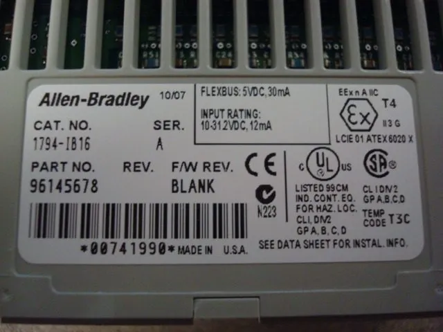 Модуль ввода-вывода Allen-Bradley Flex I/O 1794-IB16 24VDC SINK INPUT