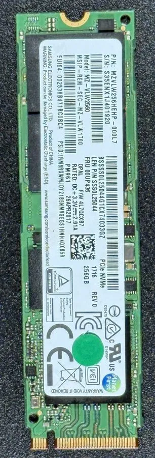 Samsung PM961 PM981 128GB 256GB M.2 2280 NVMe SSD Select Model