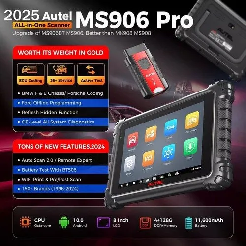 Диагностический сканер Autel MaxiSys MS906 Pro ECU Coding Full System Diagnostic