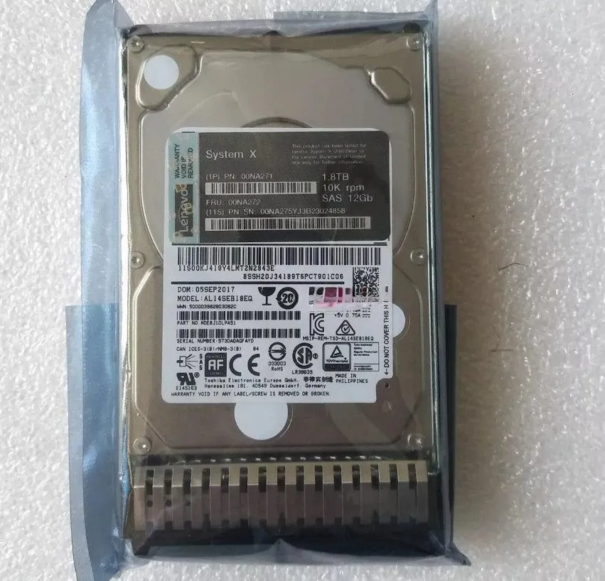 Жёсткий диск 00NA271 Lenovo IBM 1.8TB 10K 12GBps SAS 2.5" G3HS 512e HDD 00NA272 