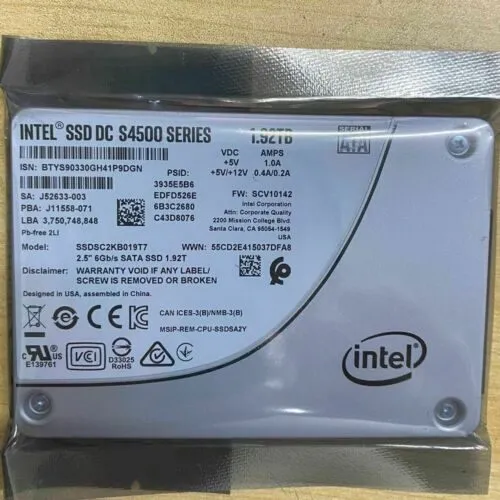 SSD-накопитель Intel DC S4500 Series 1.92TB 6Gbps 2.5 Inch SATA SSD SSDSC2KB019T