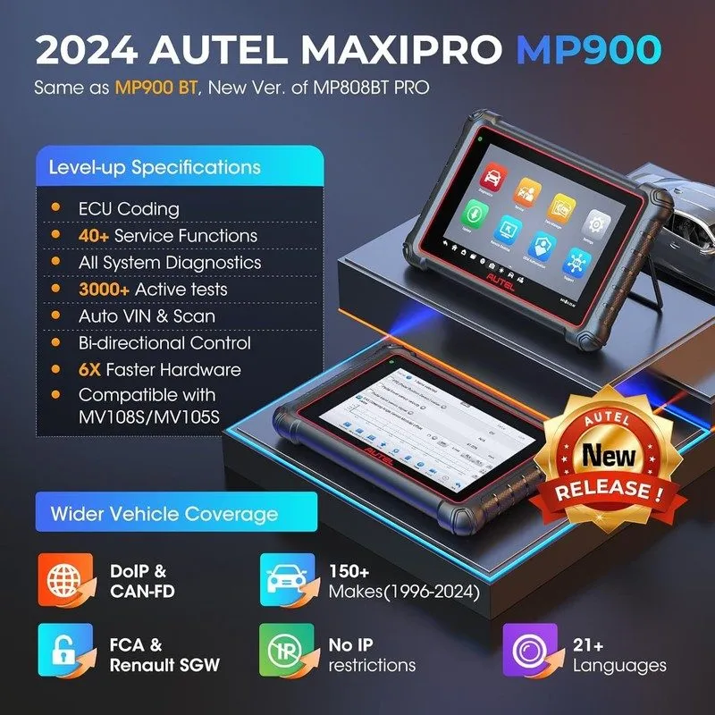 Диагностический сканер 2026 Autel Scanner MaxiPRO MP808BT PRO Automotive Diagnos