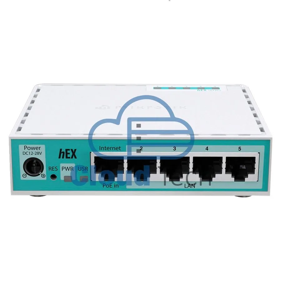 Маршрутизатор Mikrotik hEX 5 Port Gigabit 512Mb RAM Router (E50UG)