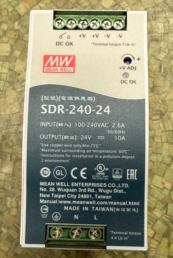 Блок питания MEAN WELL SDR-240-24 AC to DC DIN-Rail Power Supply 240W 24VDC 10A
