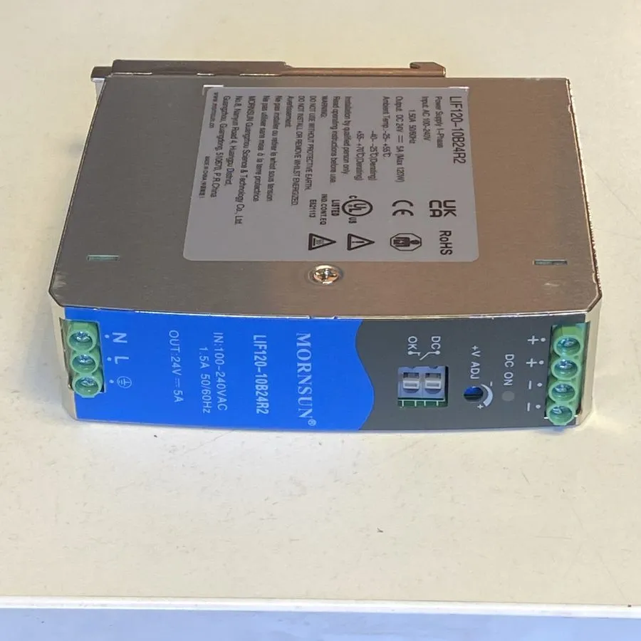 Блок питания Mornsun LIF120-10B24R2 Din-Rail Power Supply 120W 24V DC AC/DC — фото лота 1