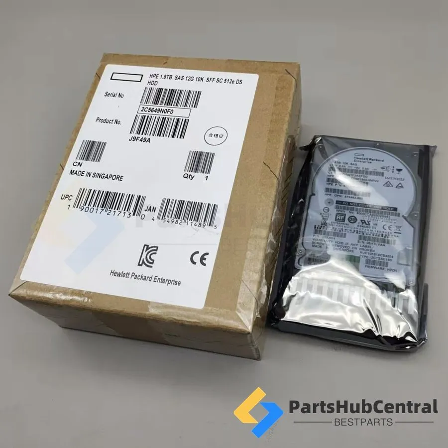 Жёсткий диск HPE J9F49A 787649-001 MSA 1.8TB 12G SAS 10K SFF 2.5IN 512E HDD Hard