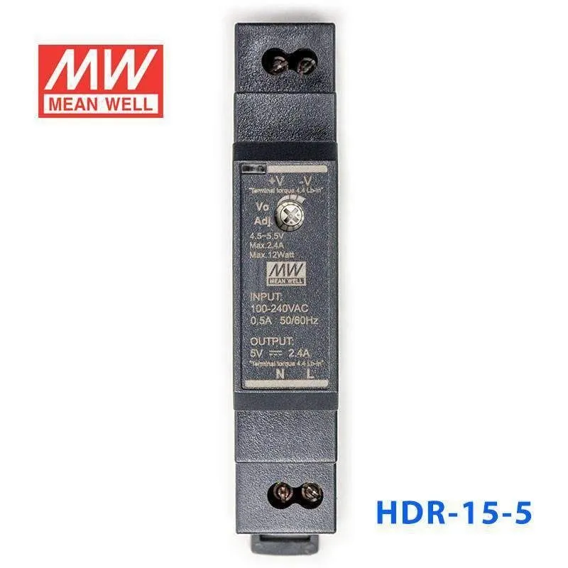 Блок питания Mean Well HDR-15-5 12W 5V 2,4A DIN RAIL power supply DIN-RAIL