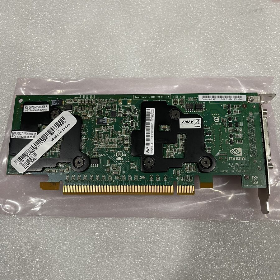 GPU-ускоритель PNY Nvidia Quadro NVS420 512MB PCI Express PCI-e Quad VHDCI Video — фото лота 1