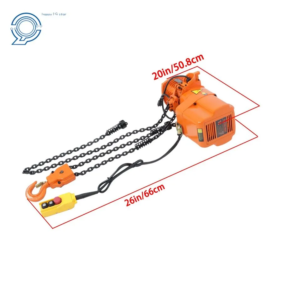 Таль Electric Chain Hoist G80 Chain 750W 1T/2200lbs 1.5m/5ft Wired Remote Contro