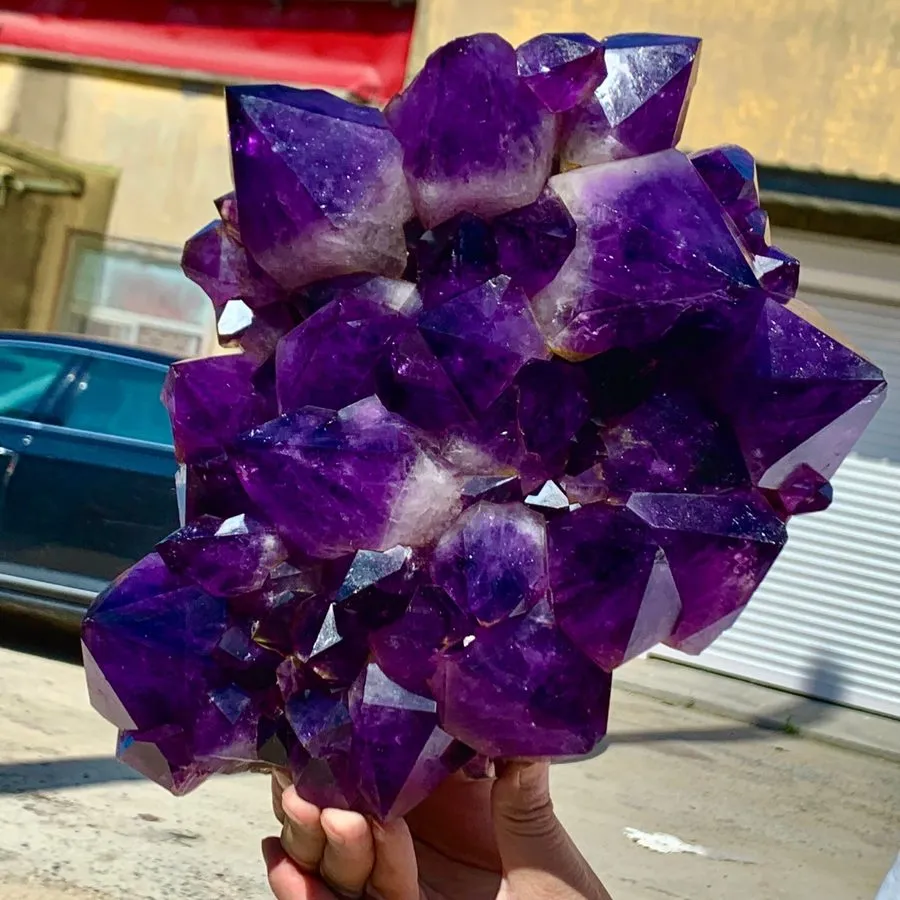 Лабораторный прибор 22.55LB Natural agate Amethyst geode quartz cluster crystal 