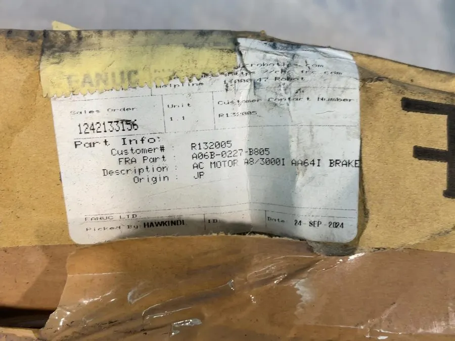 Серводвигатель Fanuc A06B-0227-B805 AC Servo Motor 1.6kW 3000min A8/3000i Unit