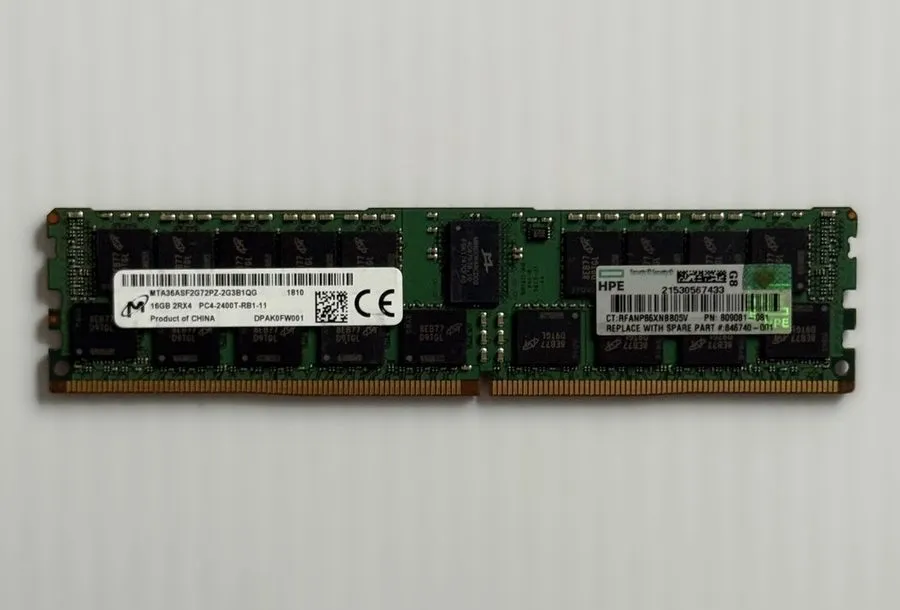 Модуль памяти Micron 16GB DDR4-2400 ECC RDIMM PC4-19200 Server RAM MTA36ASF2G72P