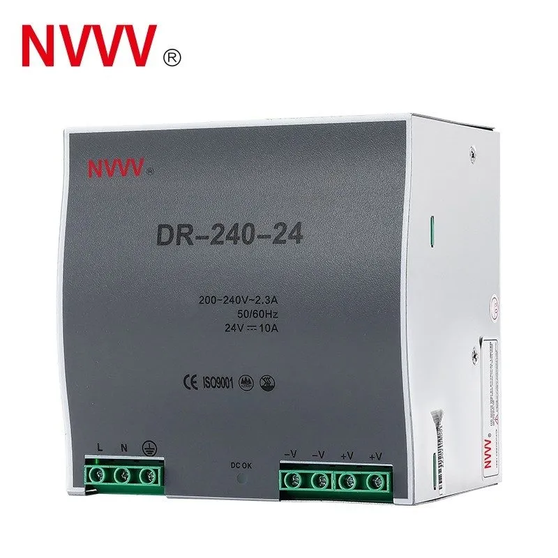 Блок питания 240W Din Rail Mounted 24VDC 10A Output Industrical Power Supply DR- — фото лота 1