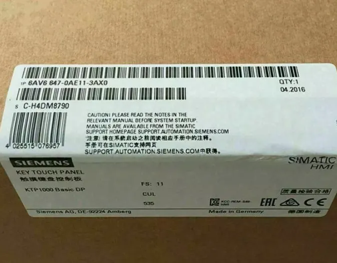 Панель оператора 6AV6647-0AE11-3AX0 SIEMENS HMI KTP1000 Basic Panel 10"