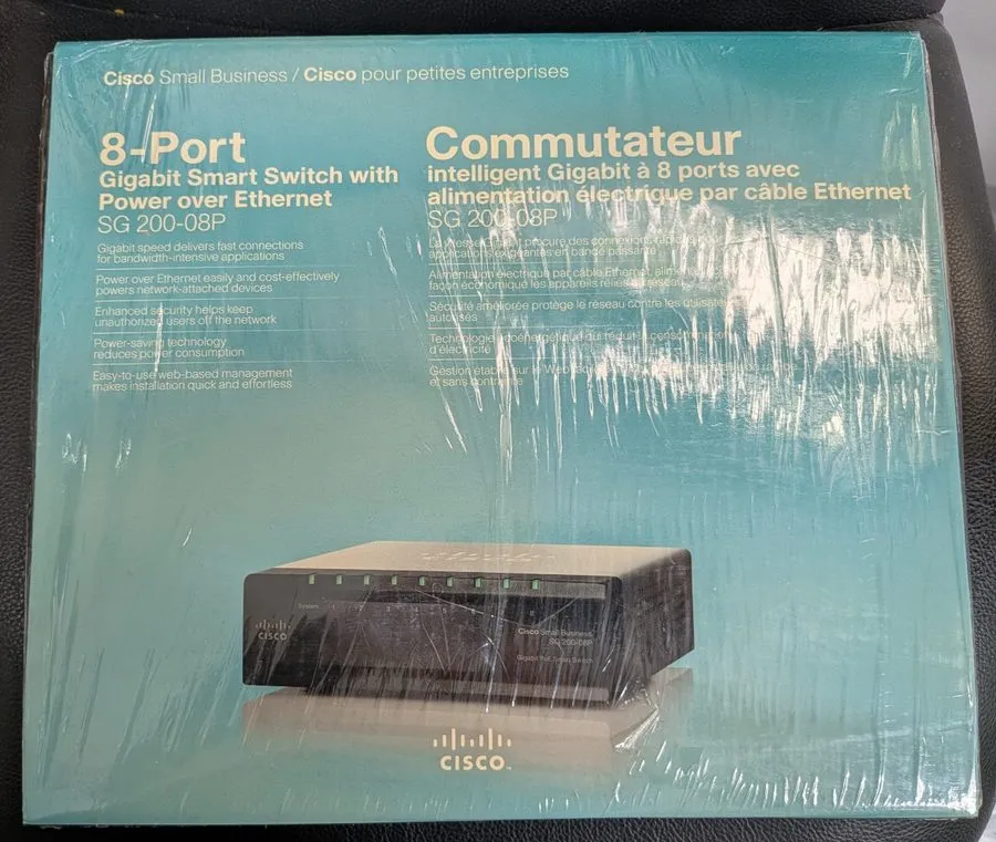 Коммутатор Cisco SG200-08P 8-port Gigabit PoE Smart Switch (SLM2008PT)
