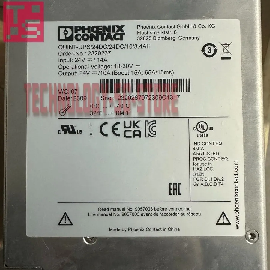 Блок питания PHOENIX QUINT-UPS/24DC/24DC/10/3.4AH Uninterruptible Power Supply