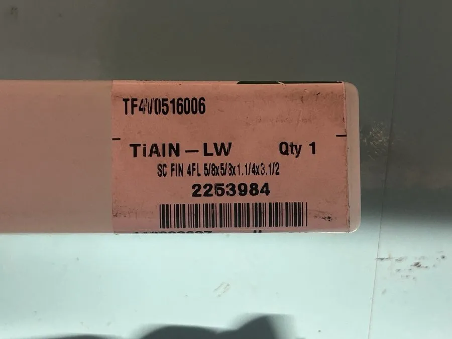 Режущий инструмент WIDIA Hanita TF4V0516006 Carbide Square End Mill 5/8in 4F
