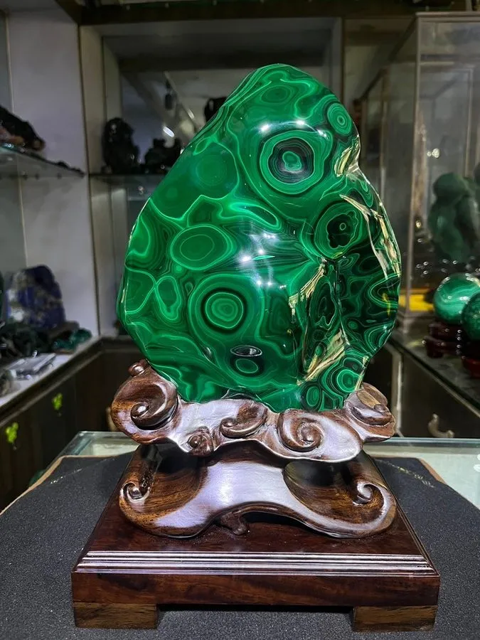 Лабораторный прибор 17.82LB Natural VELVET Malachite cat's eye specimen crystal 