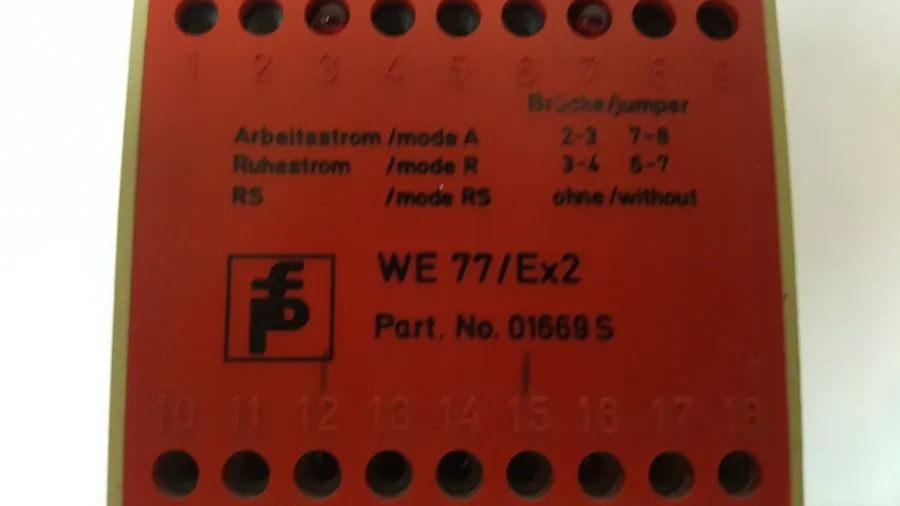 Электрооборудование Pepperl+Fuchs WE-77/Ex2 Isolator Switch 01669S — фото лота 1
