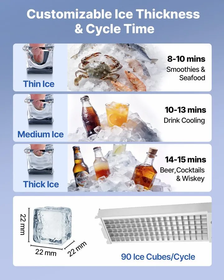 Льдогенератор 265lb/24h Commercial Ice Maker 85lb Bin, LED Display & Self-Cleani — фото лота 2