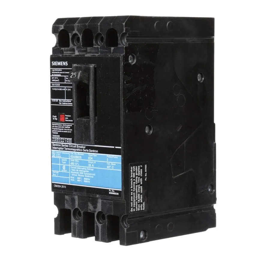 Автоматический выключатель Siemens Sentron ED43B025 Circuit Breaker 25A 3-Pole 4
