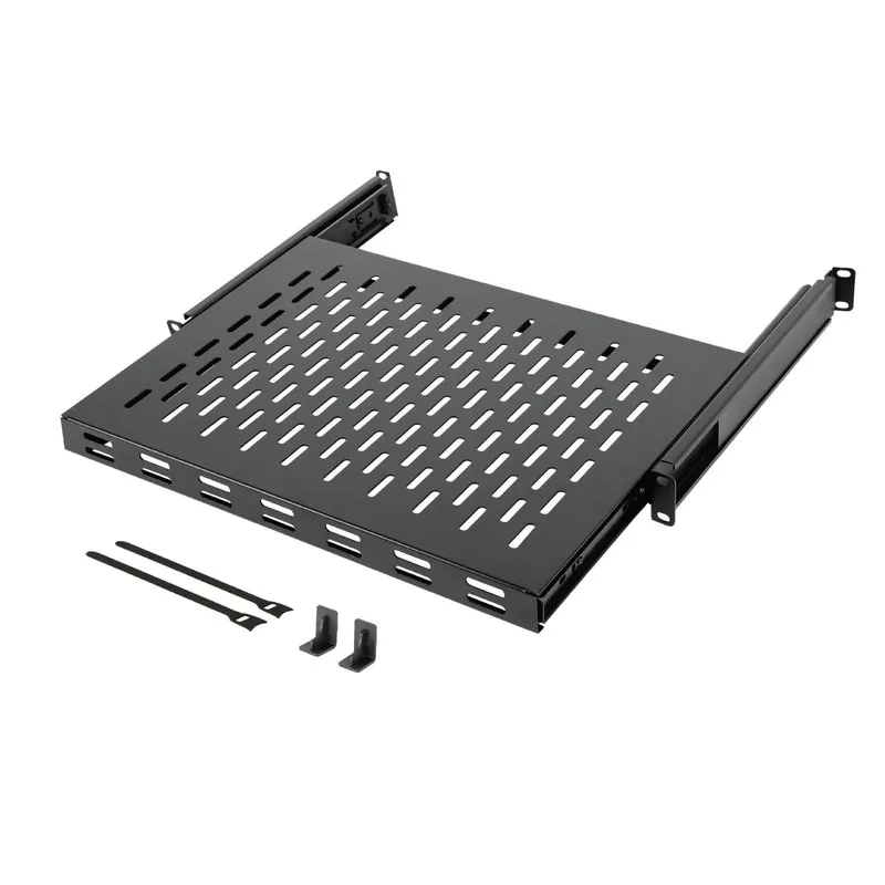 Стойка/шкаф 1U Sliding Rack Shelf,4-Post Vented Rack Mount Shelf,13.8in Deep wit